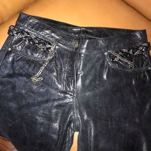 Versus Jeans couture Leather pants